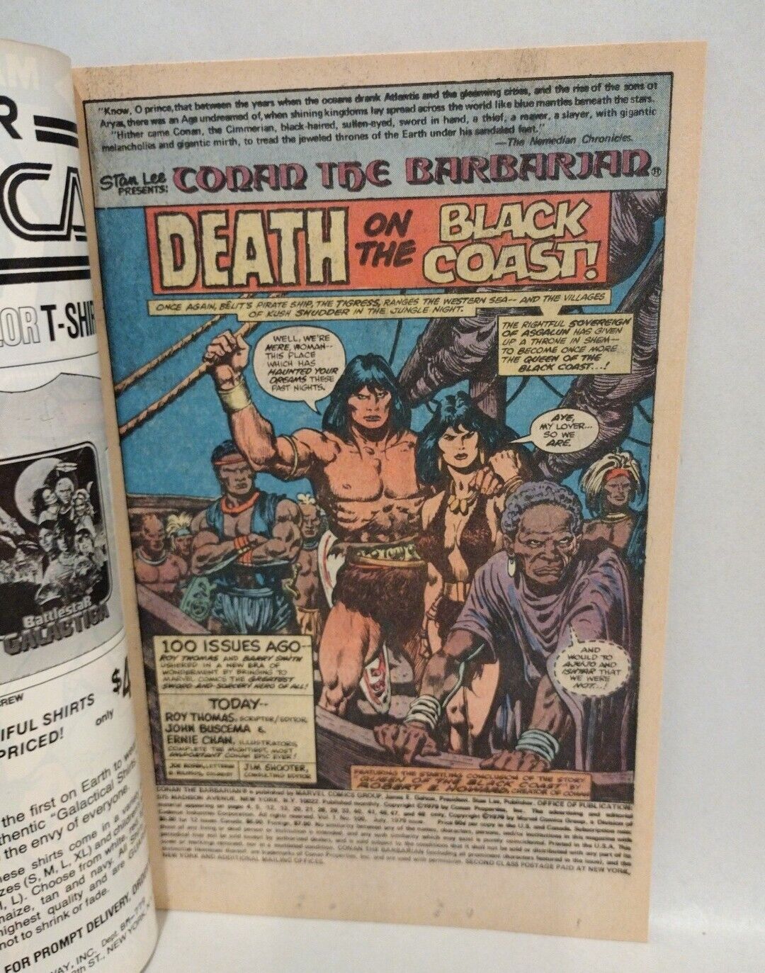 Conan (1974) Marvel Comic Belit 1st App Comic Set Giant Size #1 58 59 93 99 100