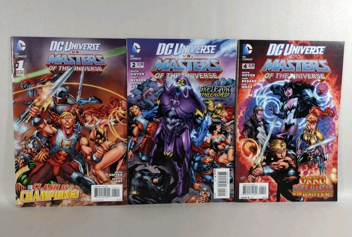 DC Universe Vs Masters Of The Universe (2013) Comic Lot #1 2 4 VG-NM
