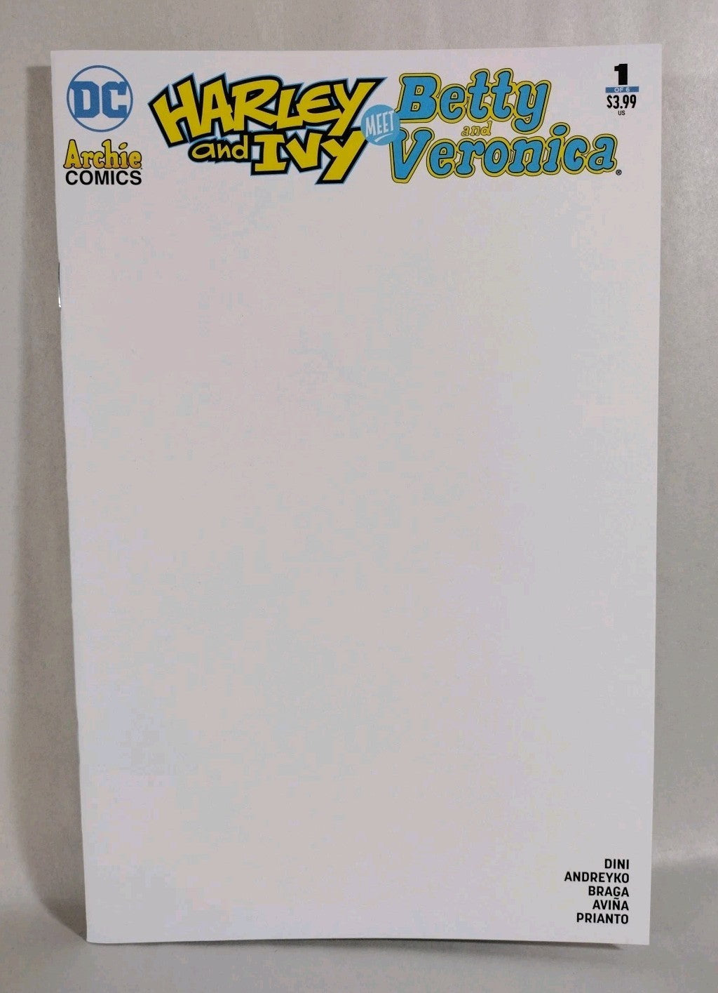 Harley & Ivy Meet Betty & Veronica #1 (2017) DC Blank Sketch Variant Cover New