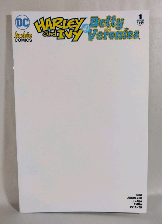 Harley & Ivy Meet Betty & Veronica #1 (2017) DC Blank Sketch Variant Cover New