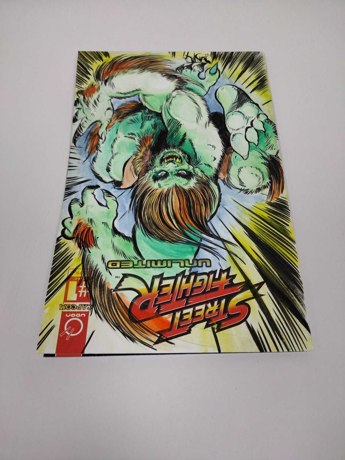 Street Fighter Unlimited 1 Sketch Variant Comic W Original DCastr Blanka Art COA