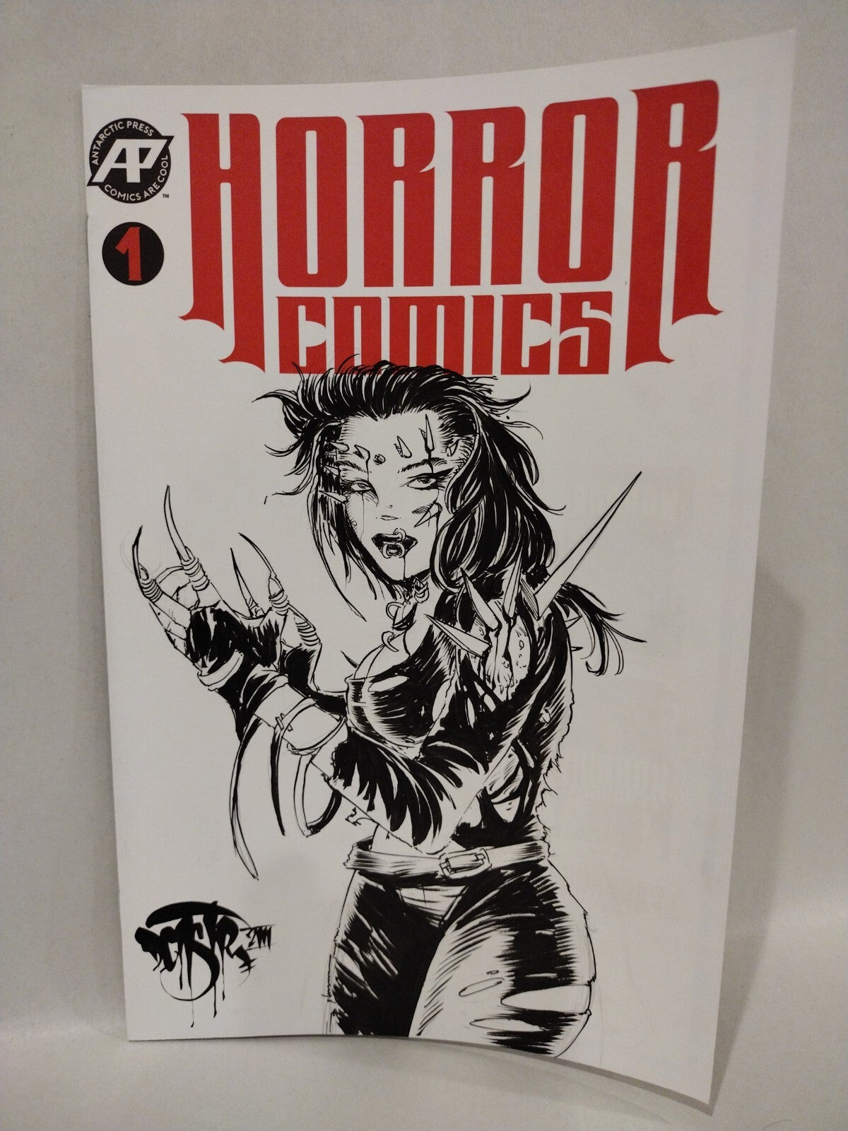 Horror Comics #1 Antarctic Press 2019 Sketch Cover W Original DCastr ROTLD 3 Art