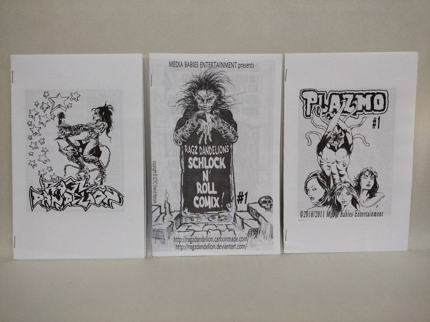 Rags Dandelion Comix 2010 Handmade Horror Comic Ashcan Set Plazmo Schlock N Roll