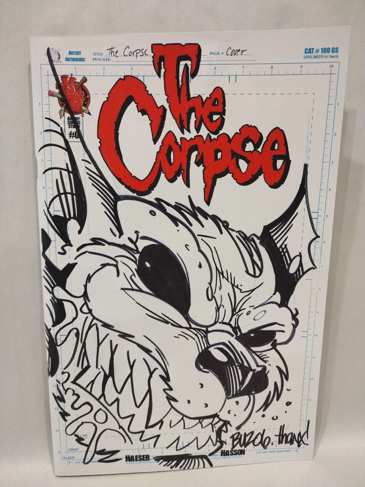 The Corpse #0 (2006) Artery Comics Original Buz Hasson Sketch Variant 1st App