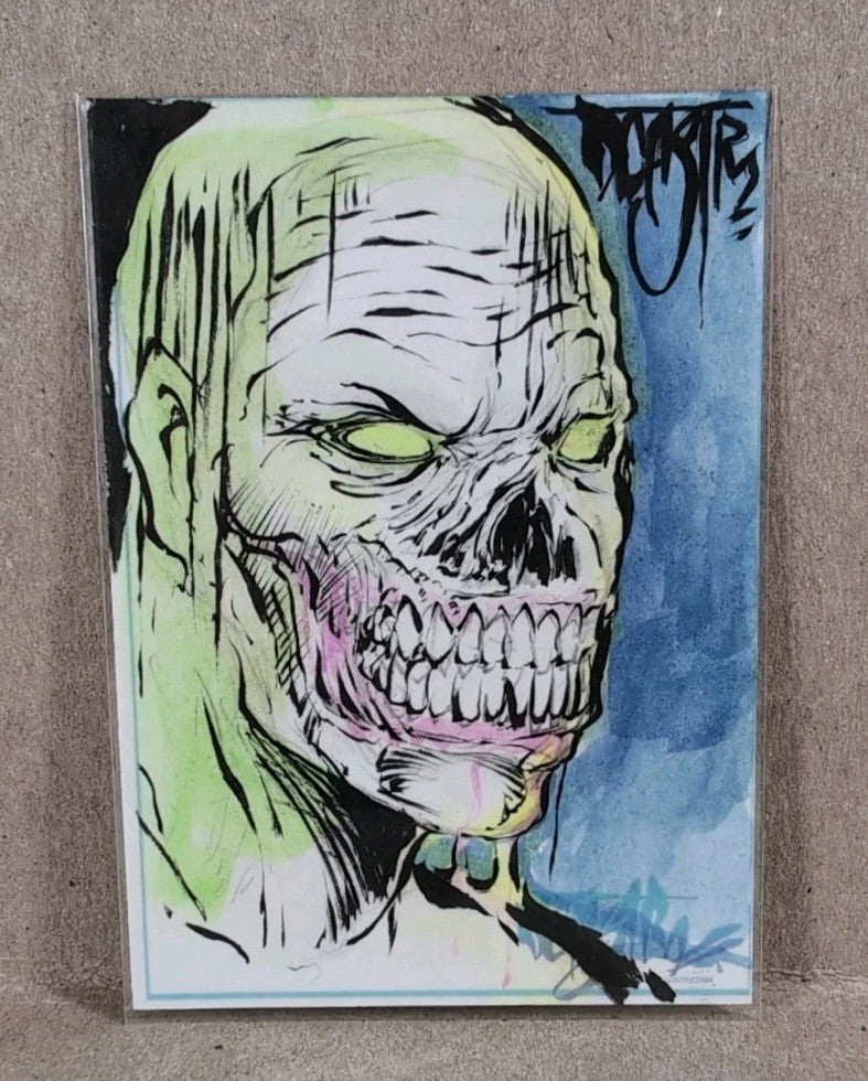 Dave Castr Crusin (2025) OAC Sketch Card W Original Zombie Horror Art
