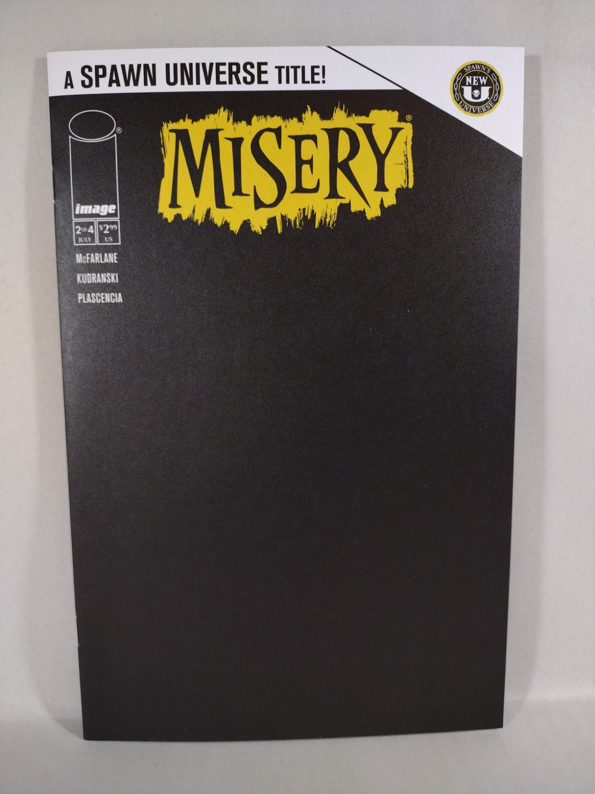 Misery #2 (2024) Image Comic Black Blank Sketch Cover Variant Spawn Universe NM