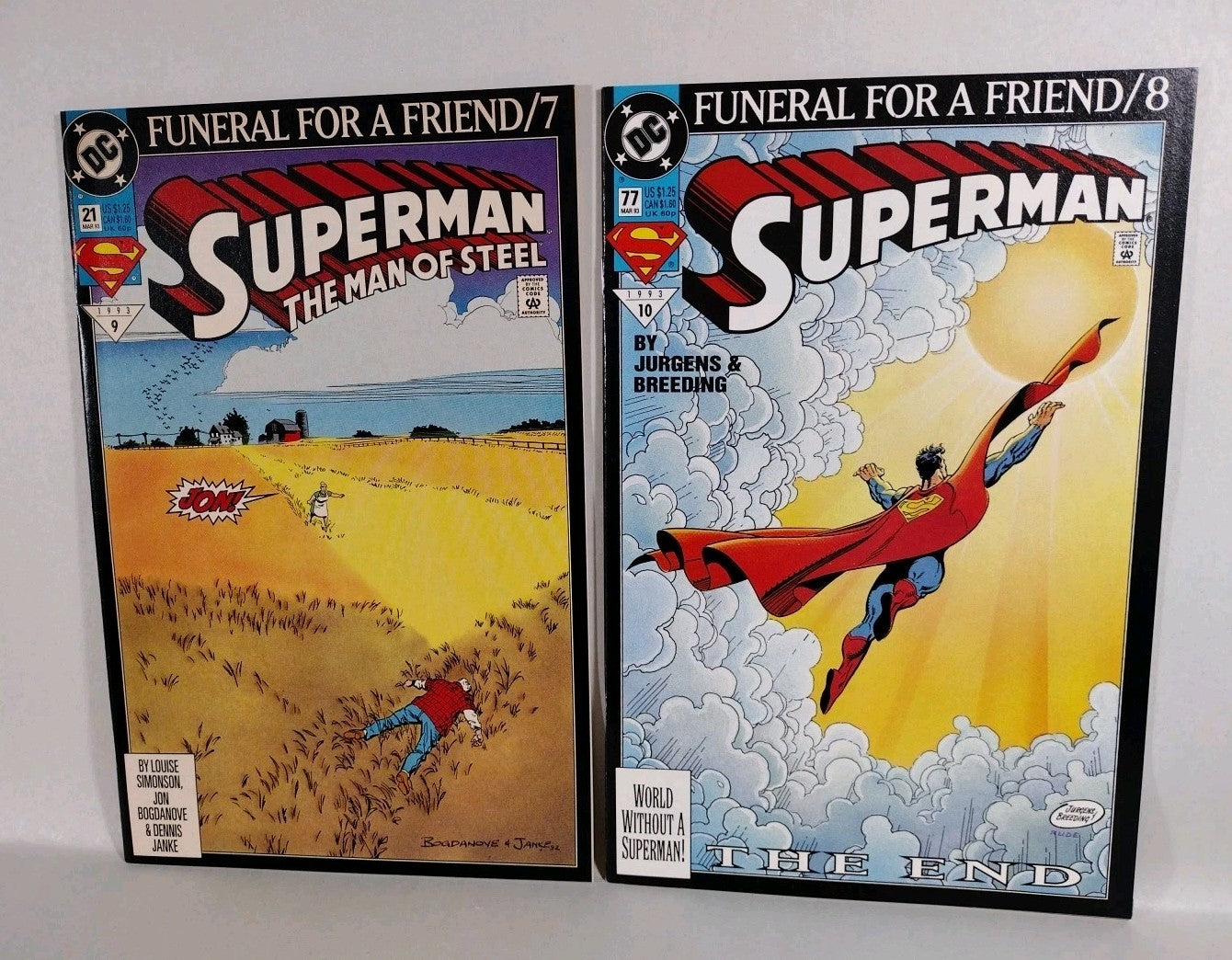 DC Comics Superman Funeral For A Friend Complete Story Arc Pt 1-8 VF-NM
