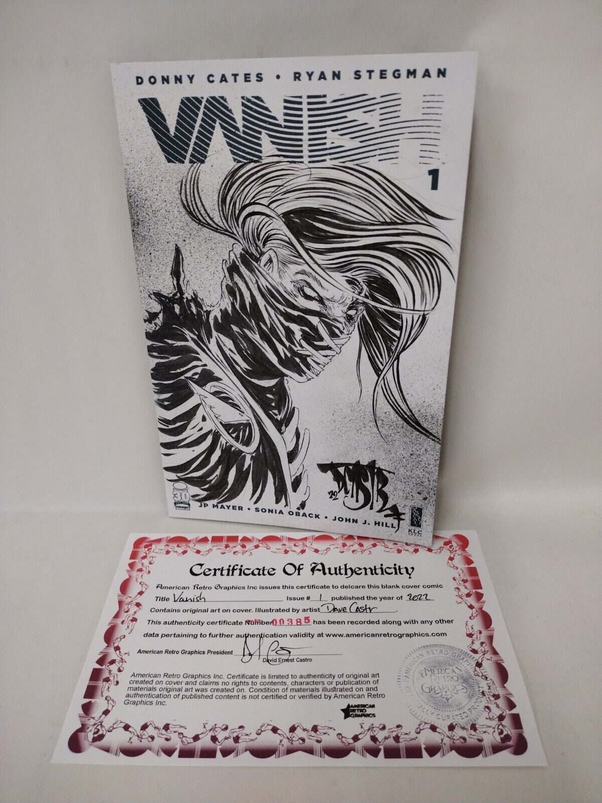 VANISH #1 (2022) Cates Stegman Image Comic Blank Cover w Original DCastr Art COA