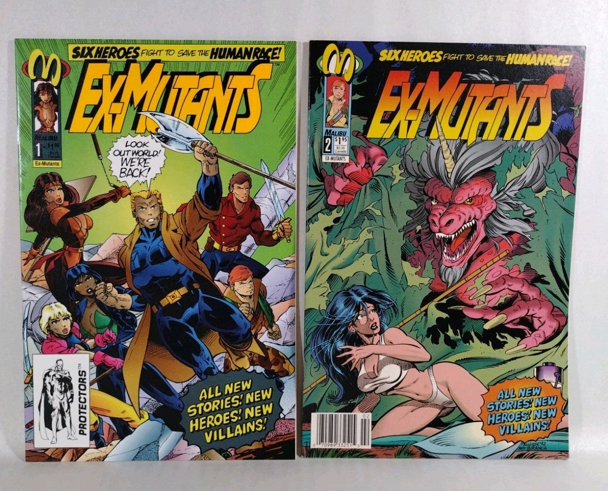 Ex-Mutants (1996) Malibu Comic Lot Of 11 #1 2 4-10 13 14 VF-NM