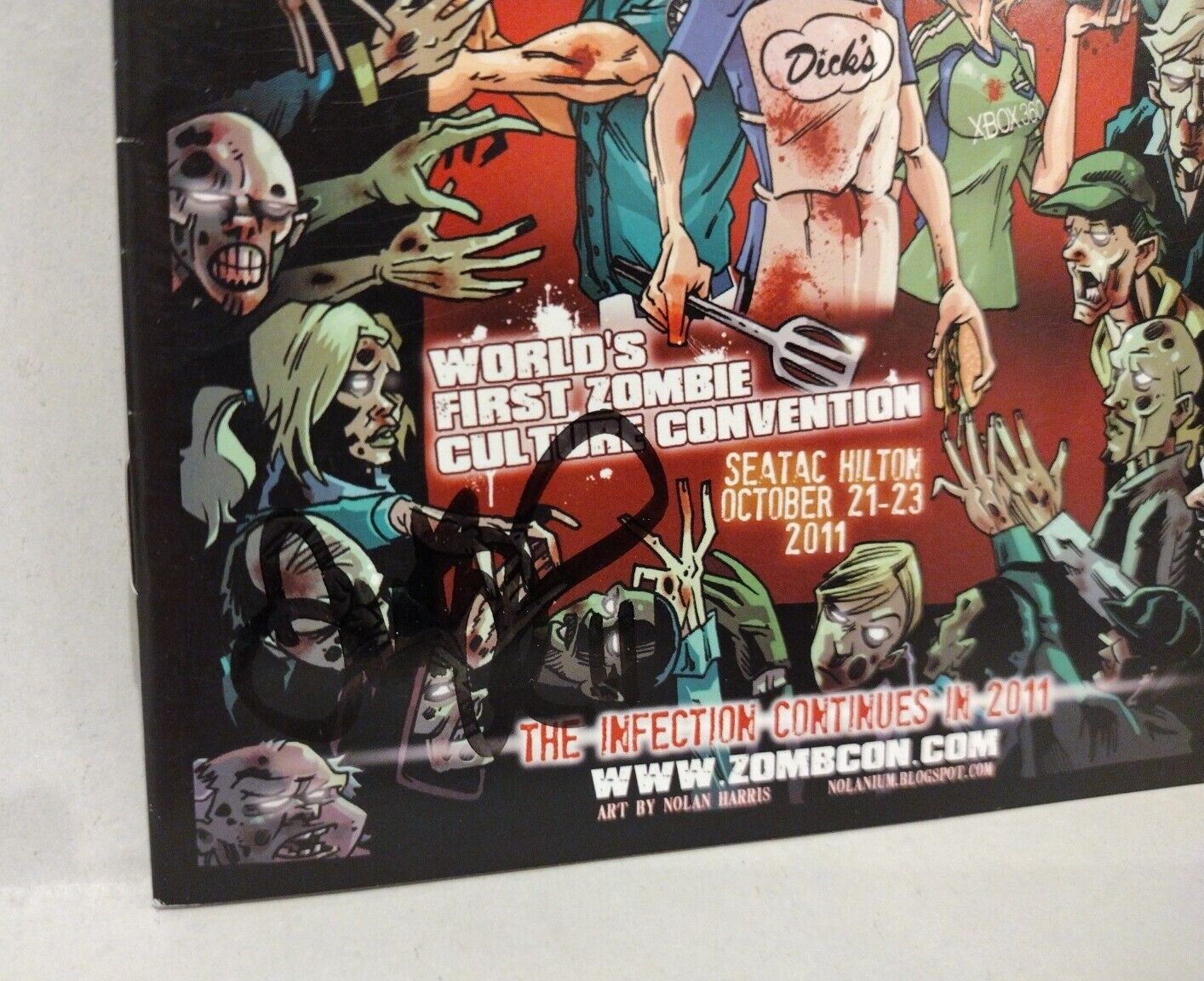 ZombCon Seattle 2011 Convention Program Signed Tim Vigil