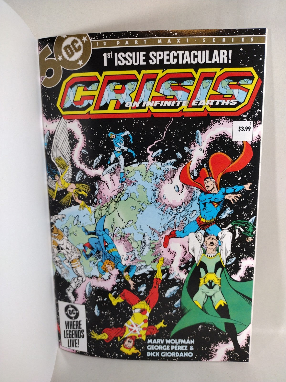 Crisis On Infinite Earths 1 (2024) DC Comic Facsimile Edition Blank Sketch Cover