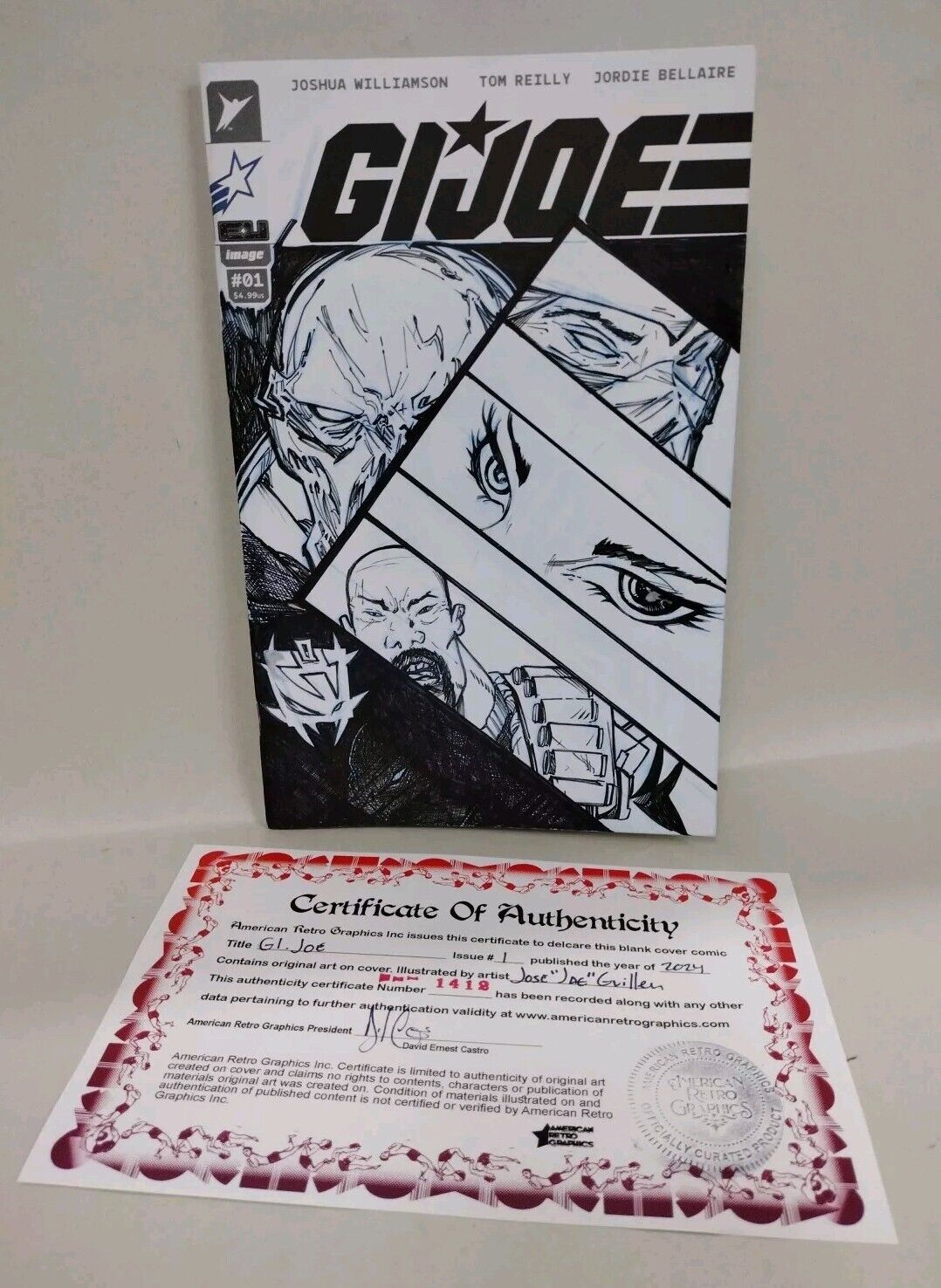 GI Joe 1 (2024 Image Sketch Cover Star Var Comic W Original Jose JAG Guillen Art