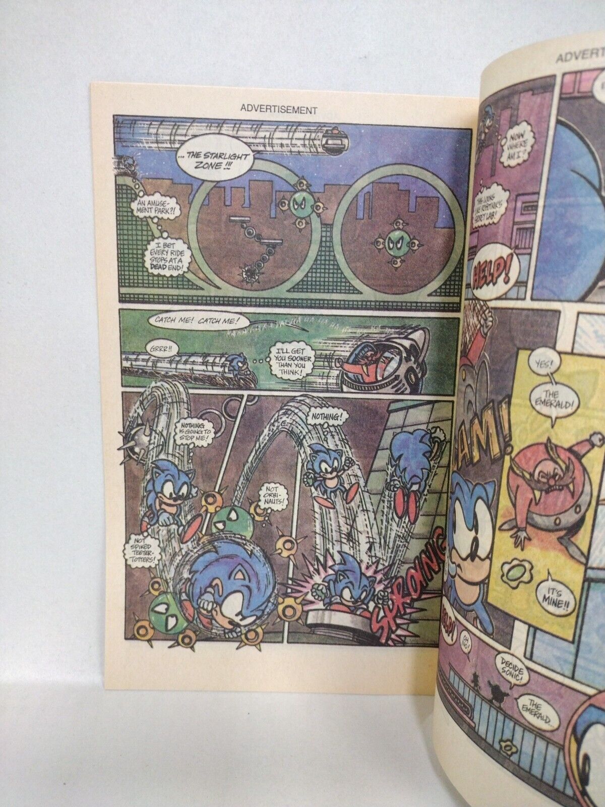 Sonic The Hedgehog #1 (1991) Newsprint Sega Games Insert Comic 1st Appearance 