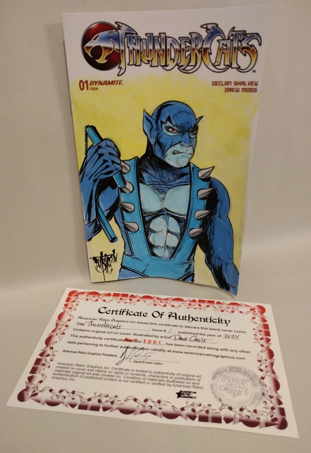 Thundercats #1 (2024) Dynamite Sketch Cover Comic W Original DCastr Panthro Art