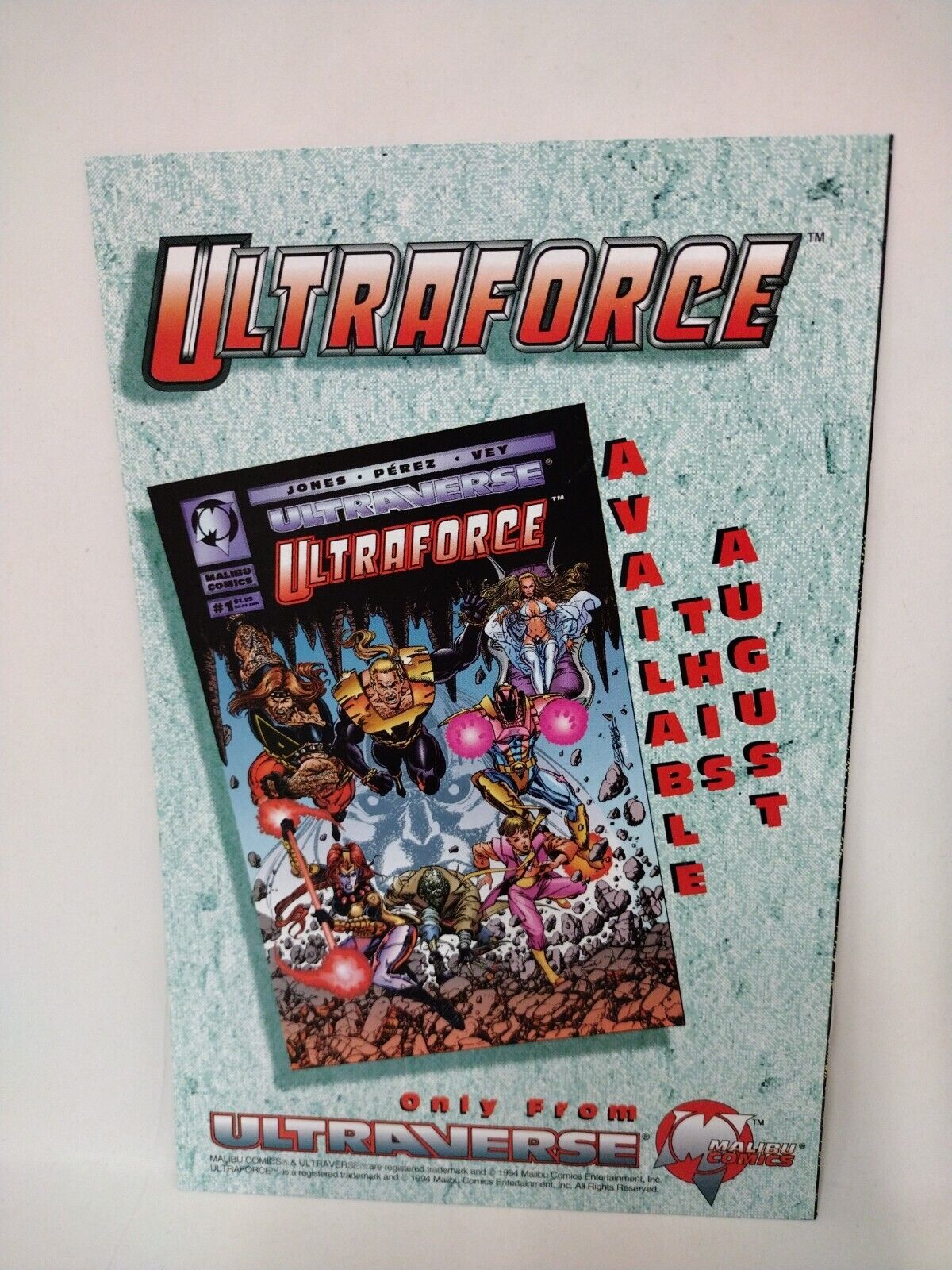 Ultraforce 0A 0B (1994) Ultraverse Malibu Comics Wizard Perez AshCan Mini VF-NM