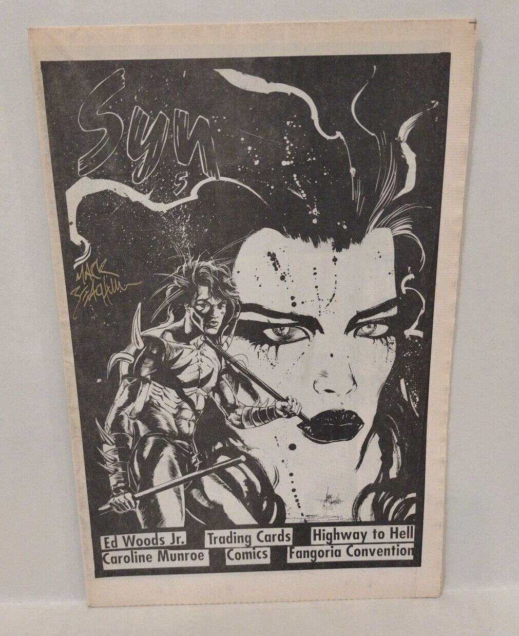 Syn Magazine (1991) #5 Horror Movie Comic Mark Beachum Signed Cover & Article