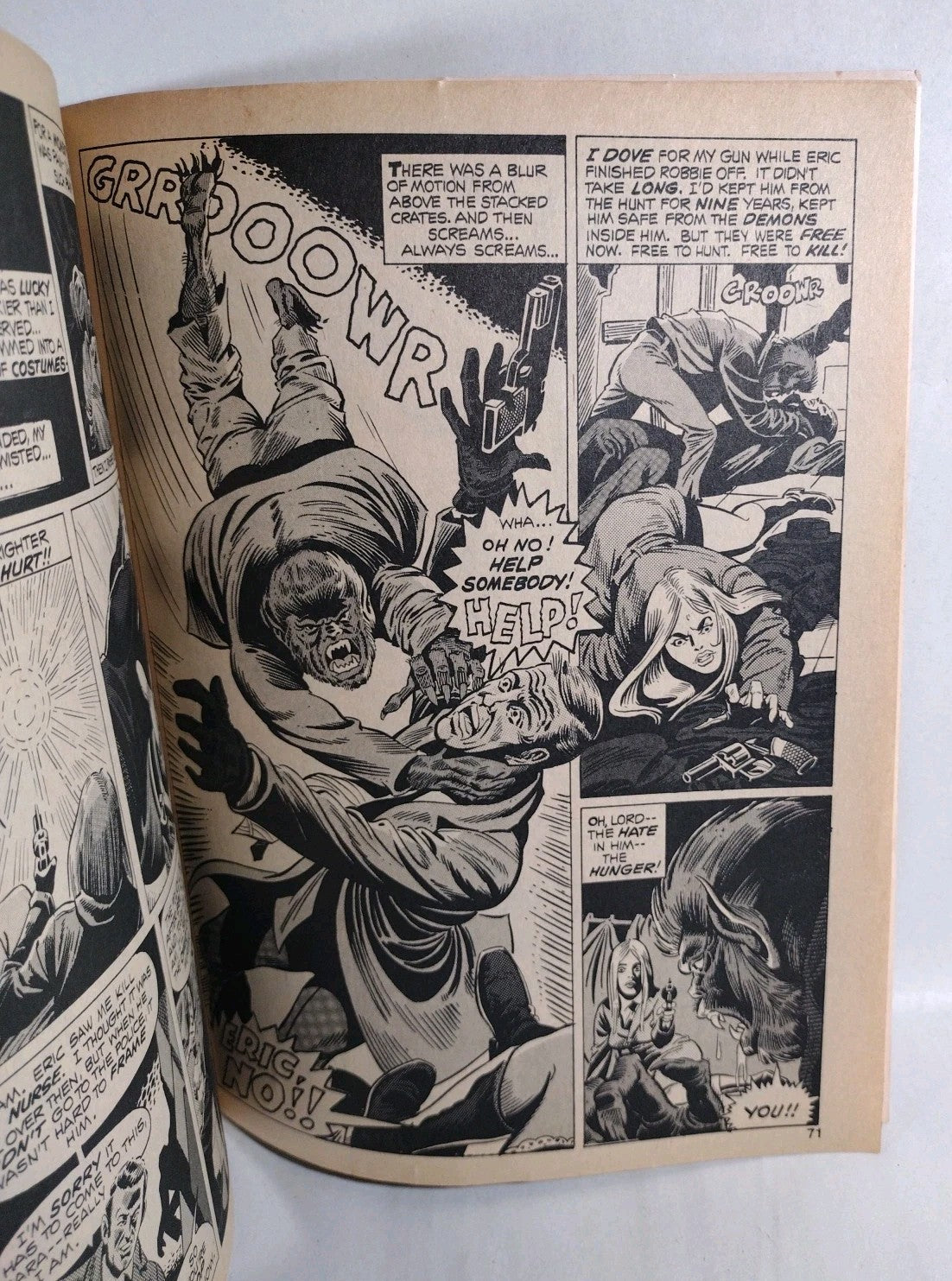 Monsters Unleashed Magazine #4 (1974) Marvel Curtis Werewolf Horror Reader Copy