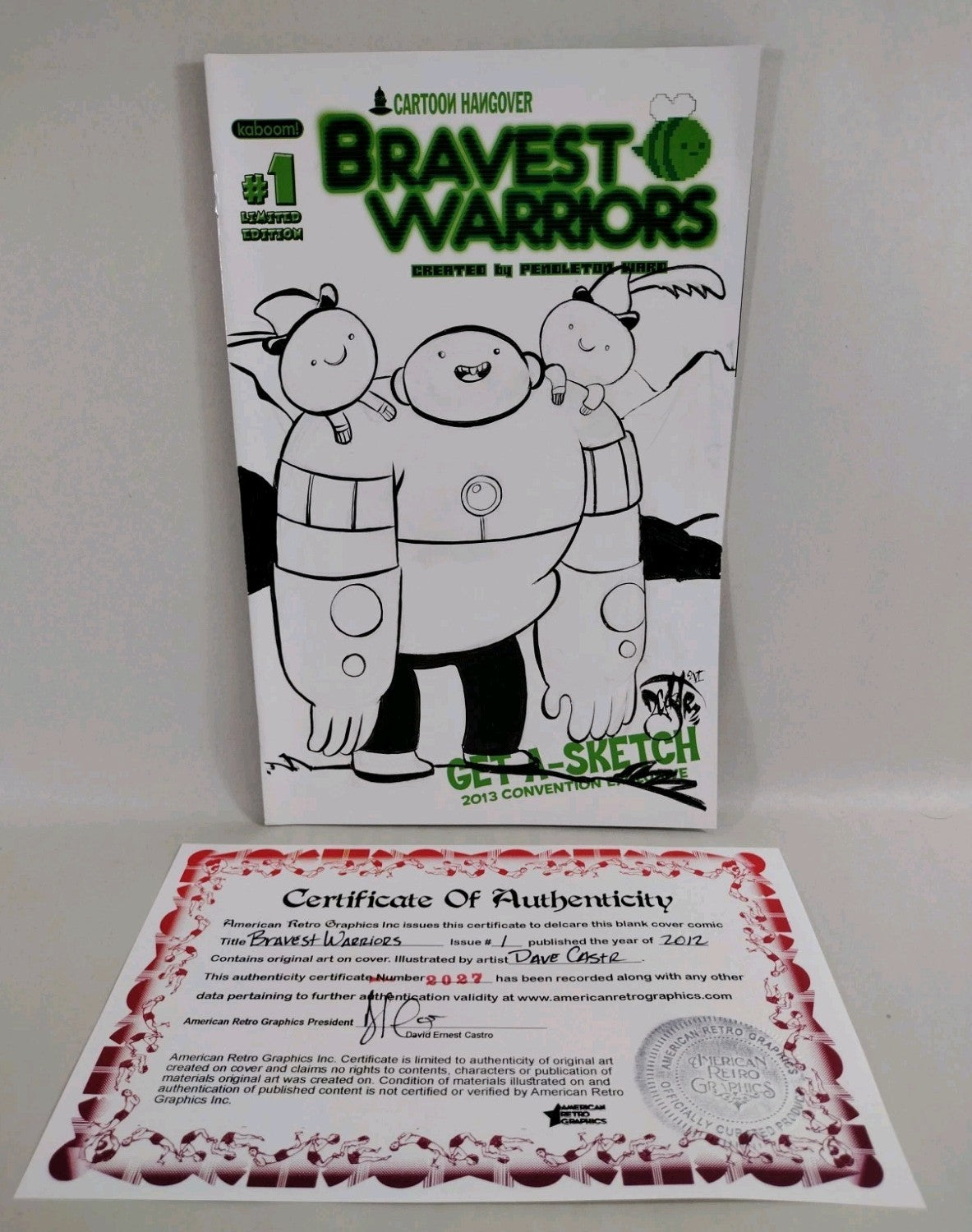 Bravest Warriors 1 (2012) Boom Comic Sketch Cover W Original DCastr Wallow Art