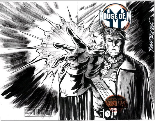 House of M #1 (2015) Marvel Secret Wars Sketch Cover Variant Original DCastr Art