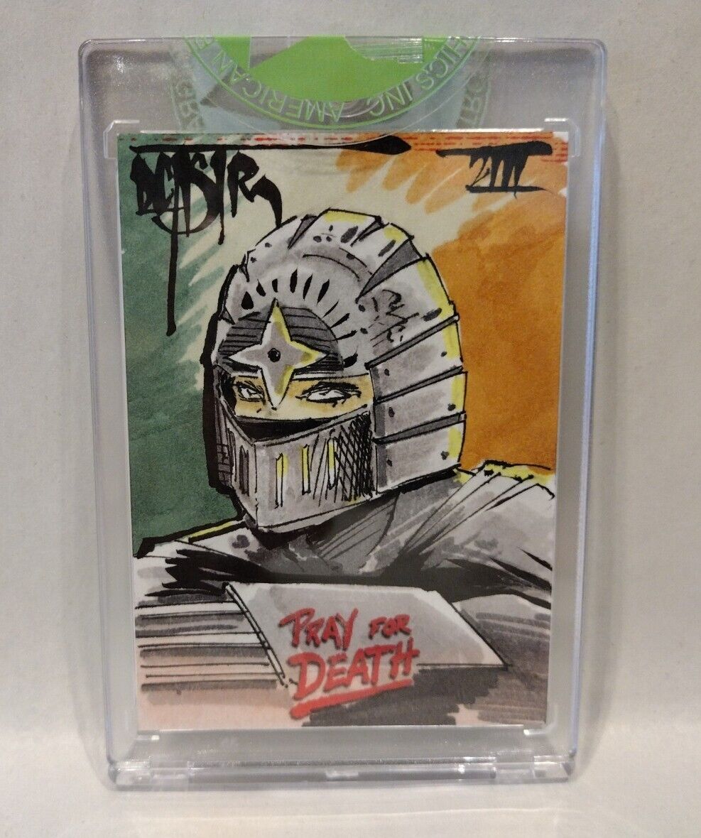 Pray For Death (2022) ARG Ninja Sketch Card w Original DCastr Art Sealed (NEW)