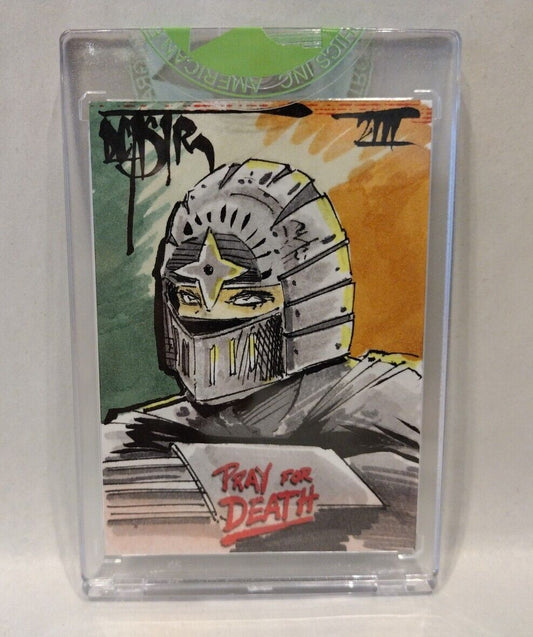 Pray For Death (2022) ARG Ninja Sketch Card w Original DCastr Art Sealed (NEW)