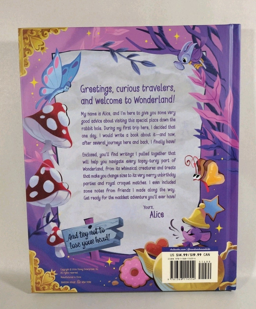 Alice's Guide To Wonderland (2026) Disney Randon House HC Geron Vannini New