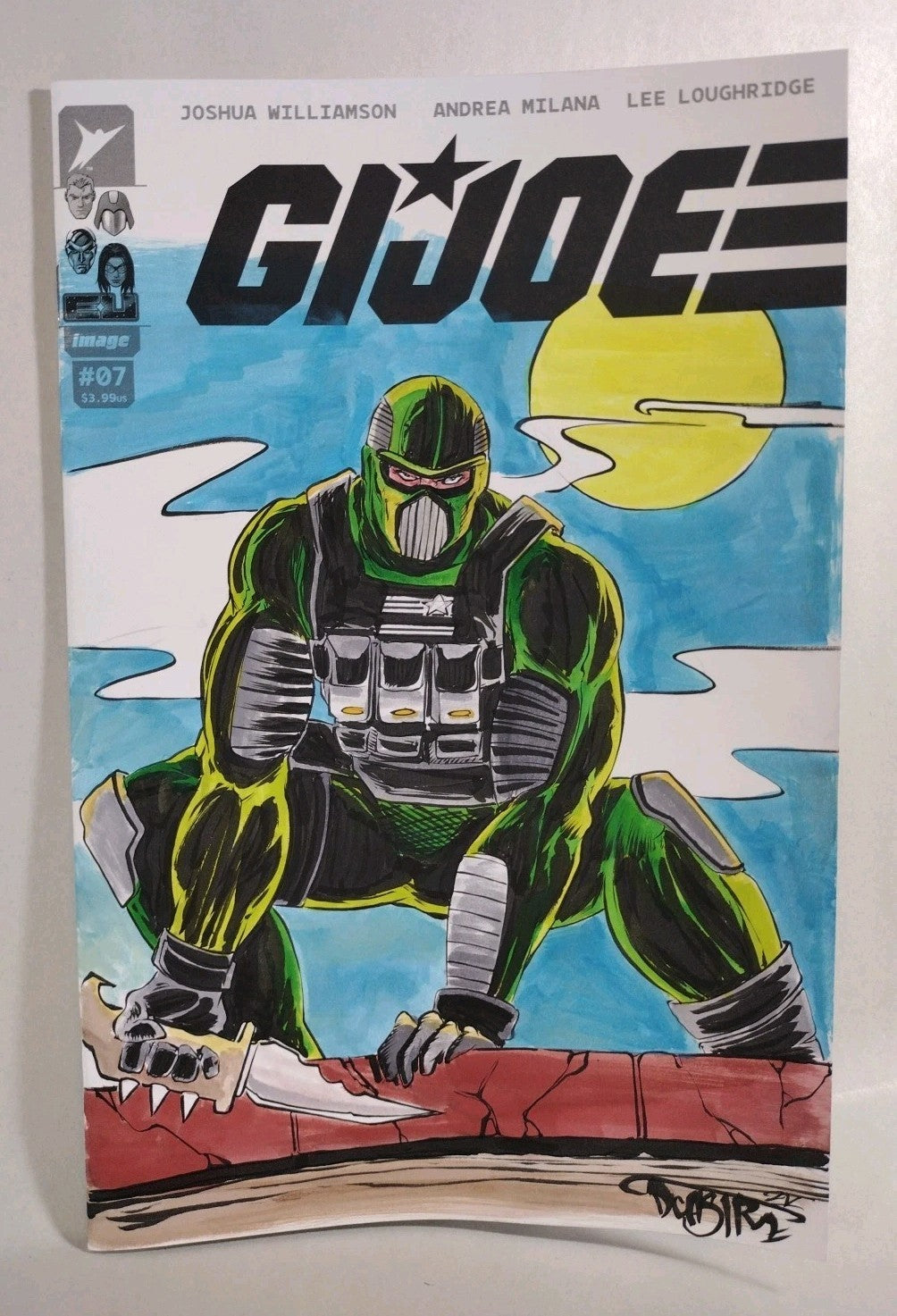 GI Joe #7 (2025) Image Sketch Cover Var Comic W Original DCastr Beach Head Art