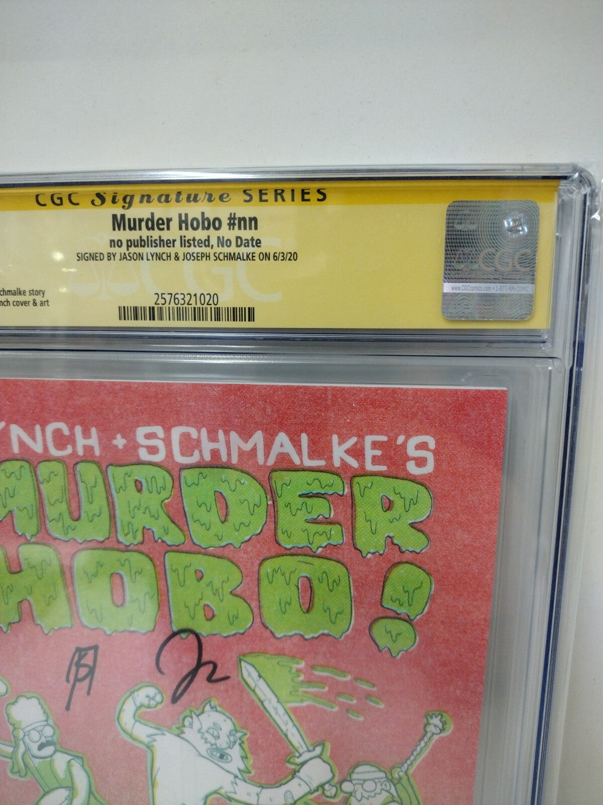 Murder Hobo Ash Can (2020) 9.4 CGC SS Joseph Schmalke Jason Lynch 1st Appearance