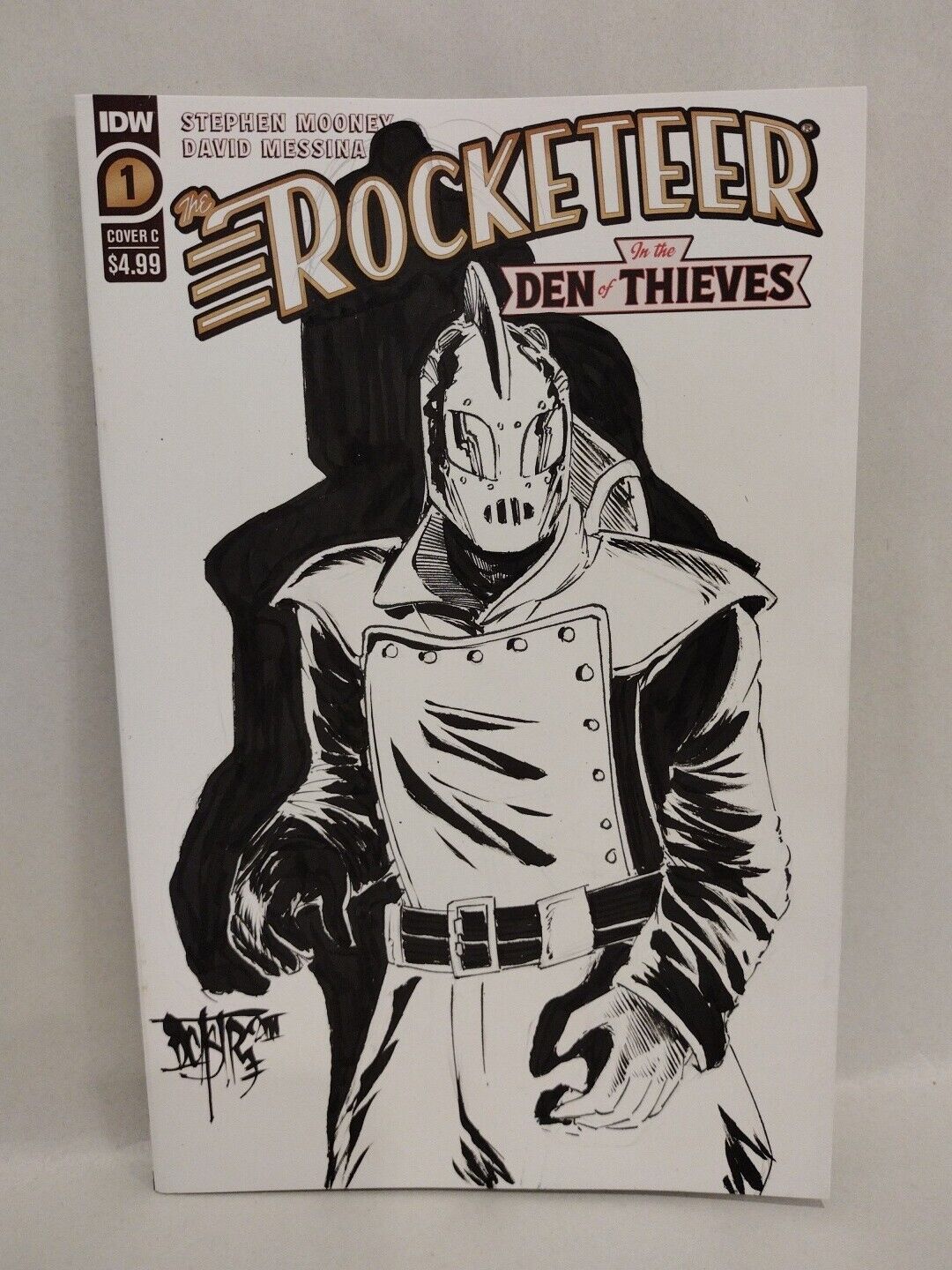 Rocketeer Den of Thieves #1 (2023) IDW Sketch Variant Cover Comic W Original Art