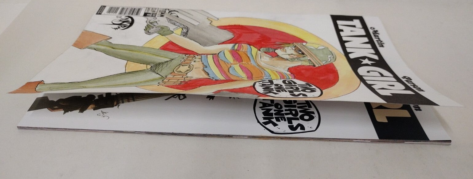 Tank Girl Two Girls One Tank #1 (2016) Sketch Cover Comic W Original DCastr Art