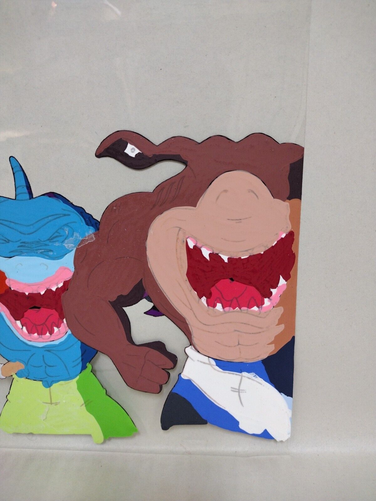 Street Sharks 1996 Original Animation Production Cel Slammu Streex Jab W Drawing