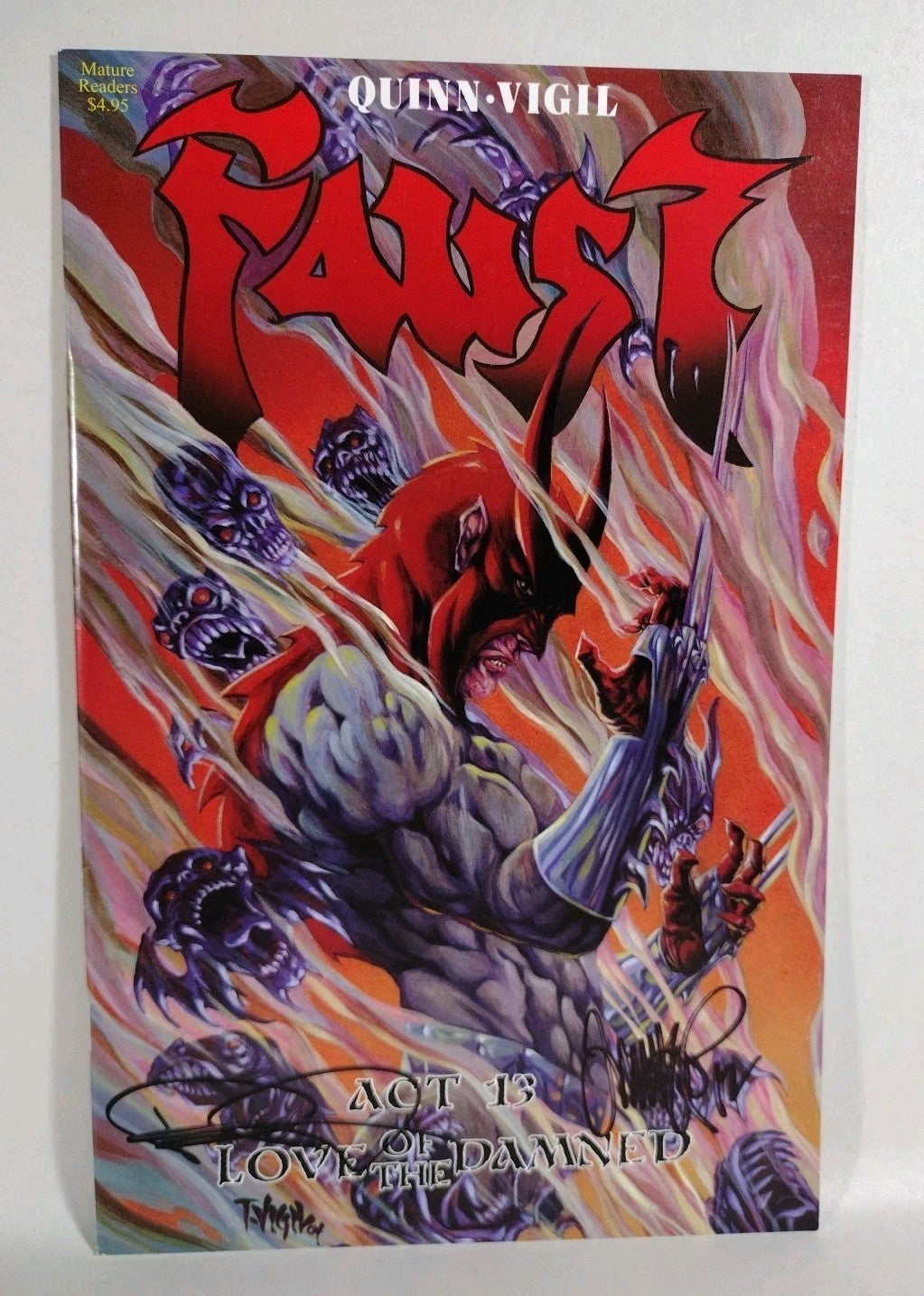 FAUST LOVE OF THE DAMNED Act 13 (2005) Rebel Comic 2nd Print 2x Signed Vigil NM