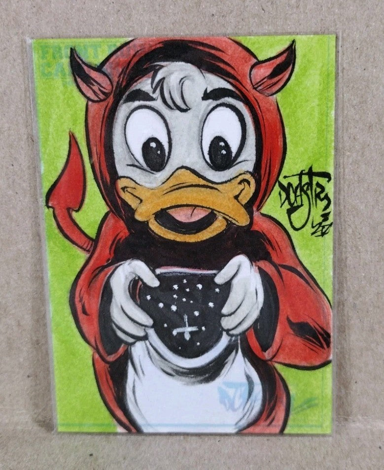 DCastr (2025) Front Row Show Exclusive Sketch Card W Original Duck Devil Art