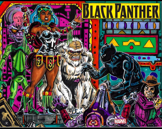 Black Panther #1 Marvel Sketch Variant W Dani J Roesch Original Full Cover Art