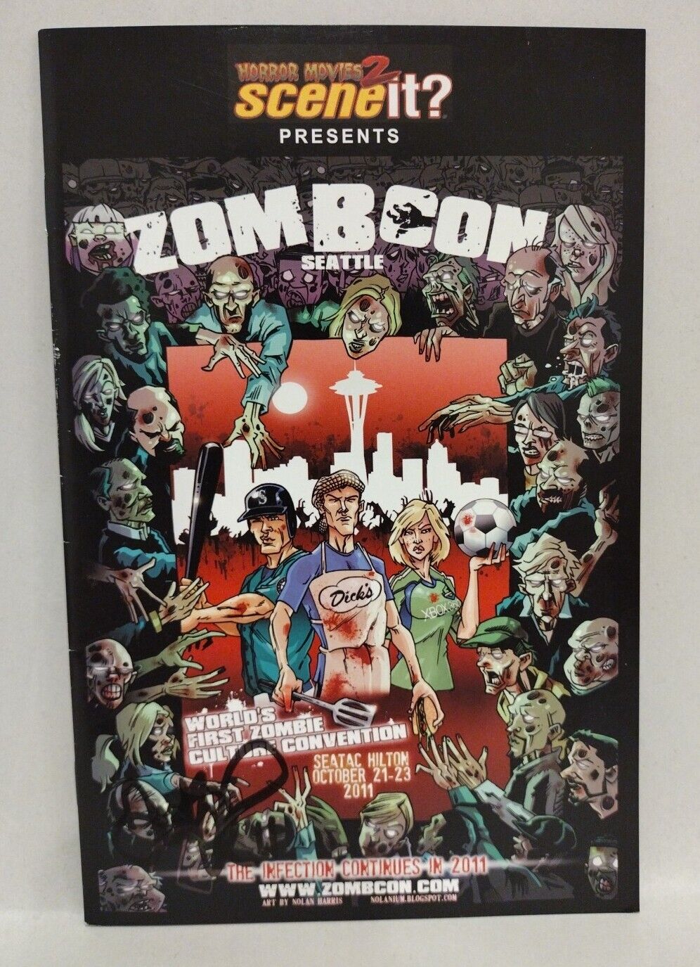 ZombCon Seattle 2011 Convention Program Signed Tim Vigil