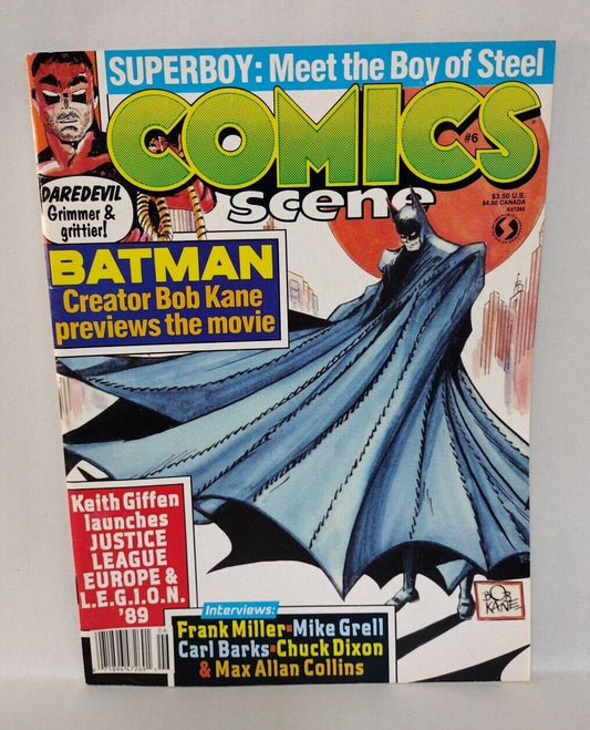 Comics Scene #6 (1989) Starlog Magazine Bob Kane Batman Frank Thorne Carl Barks