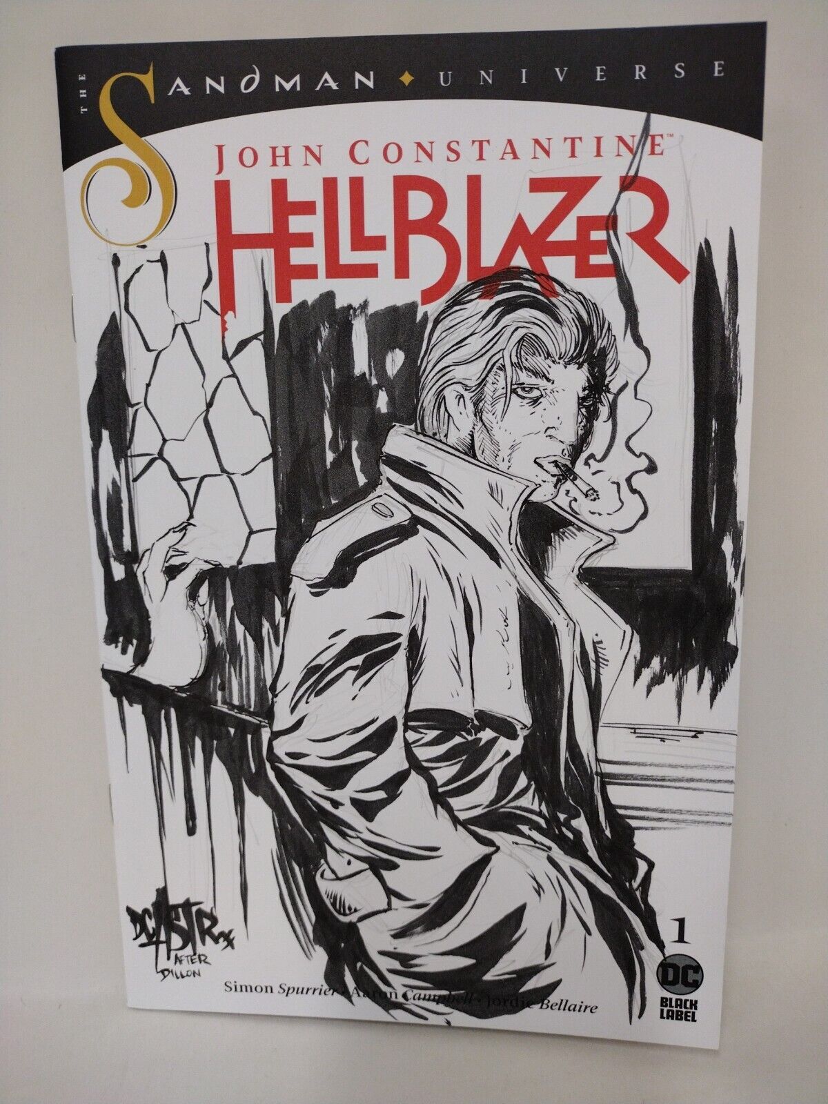 Hellblazer 1 (2020) DC Blank Cover Variant Comic W Original Dave Castr Art ARG