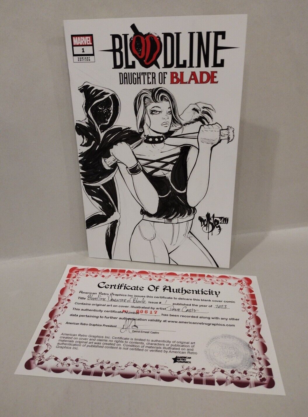 Bloodline Daughter Of Blade 1 (2023) Marvel Blank Variant Comic w Original Art