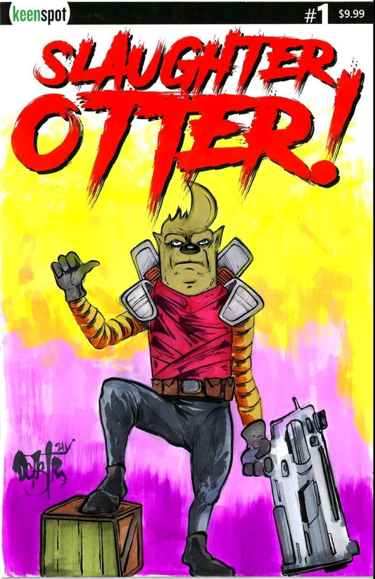 Slaughter Otter #1 (2024) Keenspot Comic Sketch Cover Var W Original DCastr Art