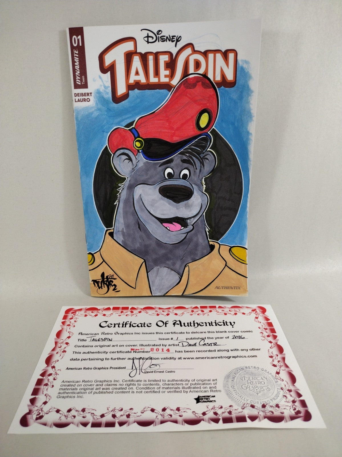 Talespin #1 (2026) Dynamite Sketch Cover Comic W Original Dave Castr Baloo Art
