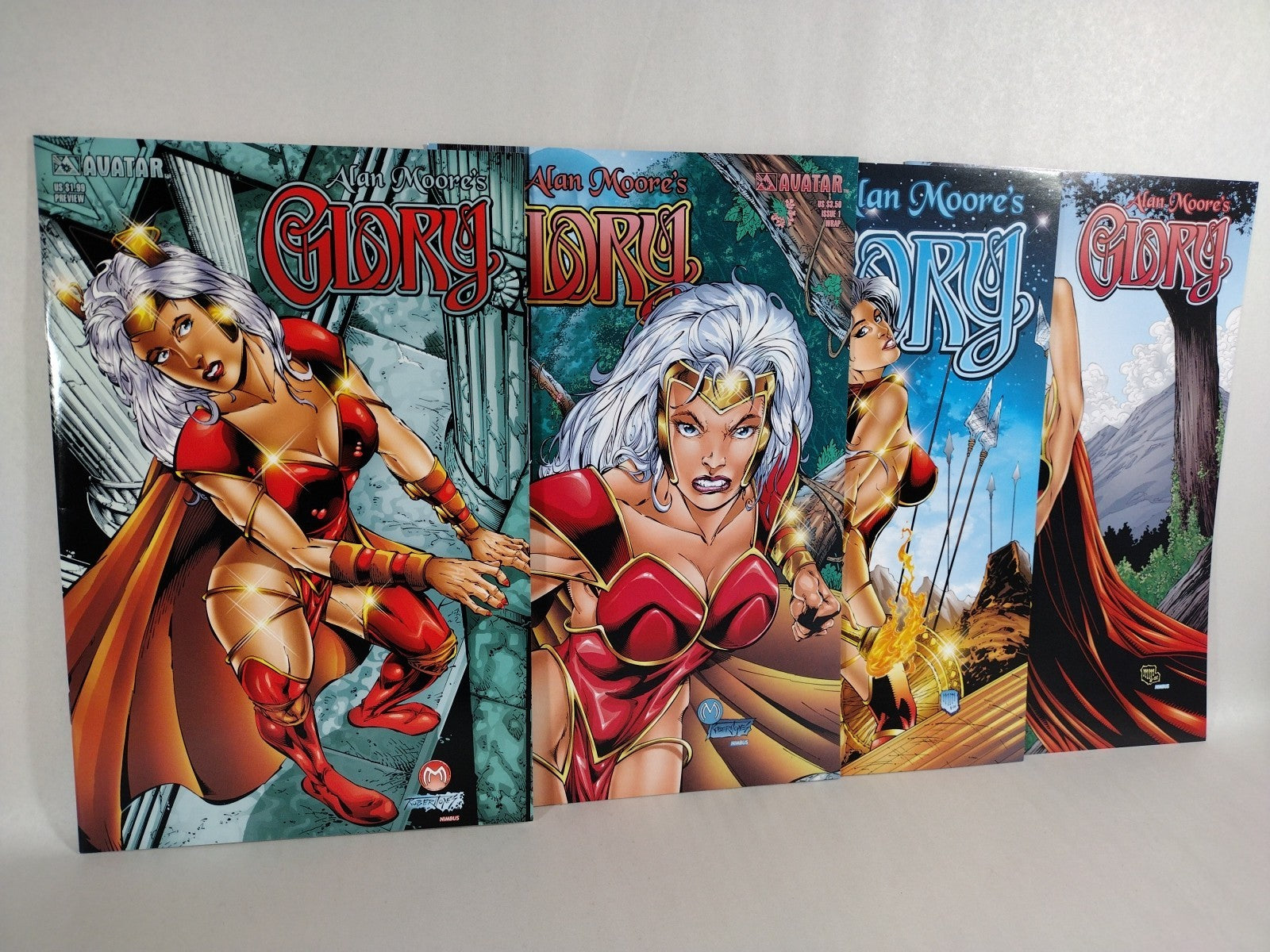 Alan Moore's Glory (2001) Avatar Press Comic Lot #0 1 2 Preview Brandon Peterson