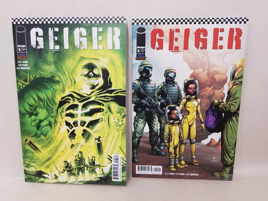 Geiger #5 (2021) Image Comic Set Of 2 Gary Frank + Pelletier Variant NM