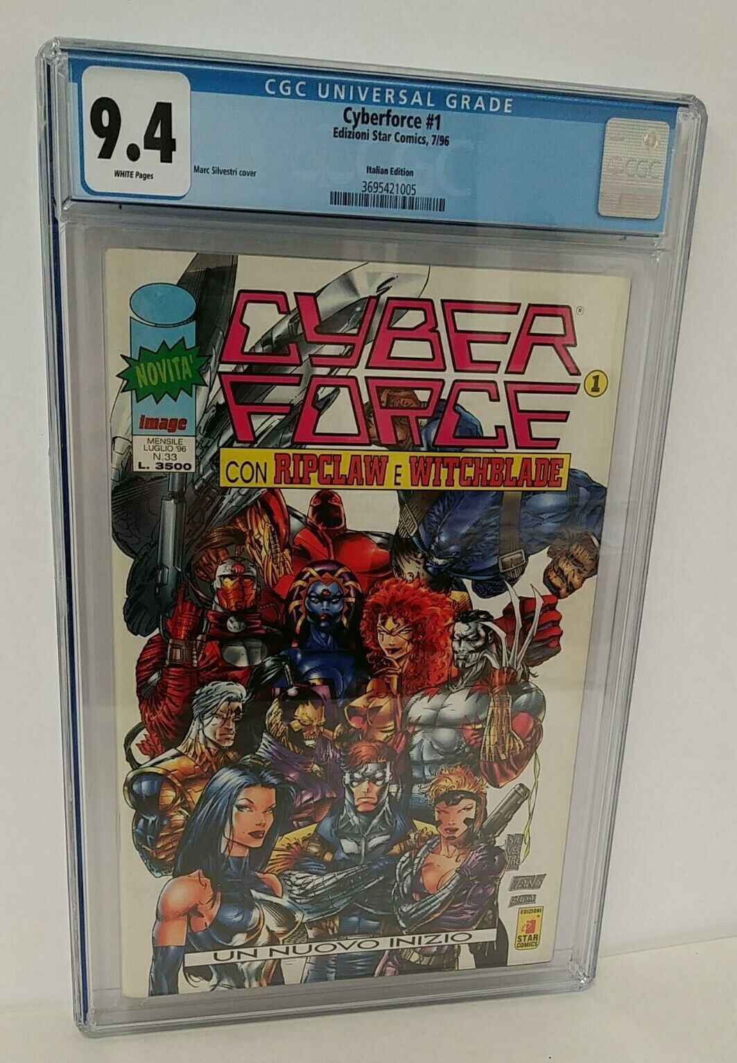 Cyberforce (1996) 1 CGC 9.4 Rare Italian Edizion Witchblade image Star Comics 