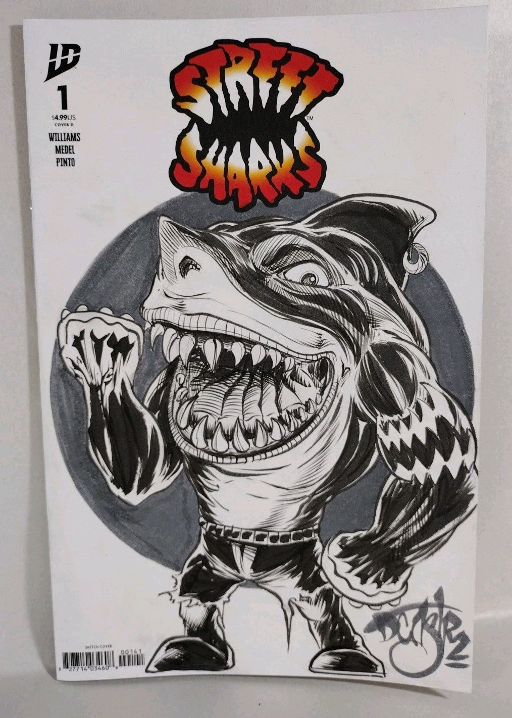 Street Sharks 1 IDW 2025 Comic Sketch Cover Var W Original DCastr Ripster Art