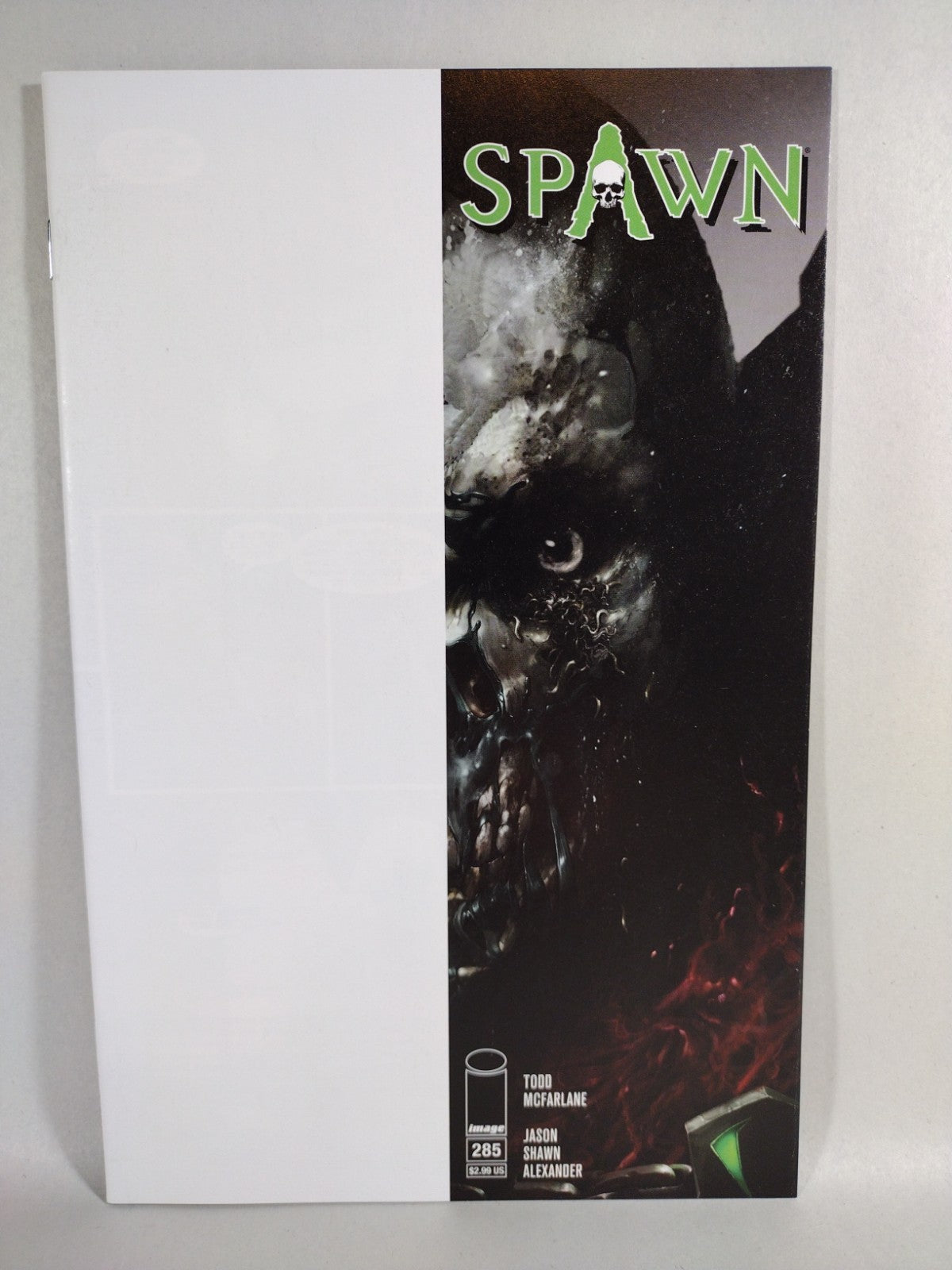 Spawn #285 (2018) Image Comic Mattina Flesh Right Half Blank Cover Variant NM