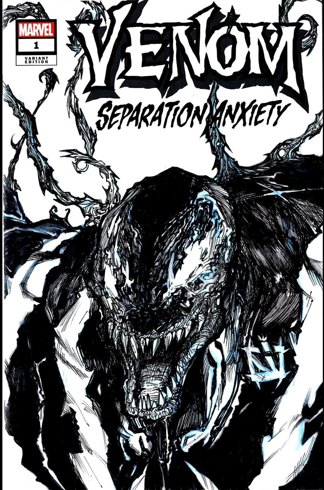 VENOM Separation Anxiety #1 (2024) Marvel Sketch Var W Original Jose Guillen Art