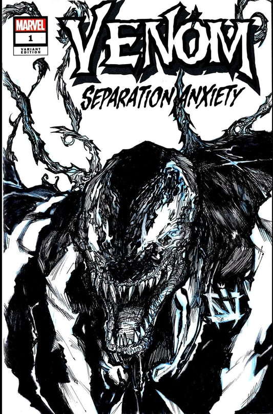 VENOM Separation Anxiety #1 (2024) Marvel Sketch Var W Original Jose Guillen Art