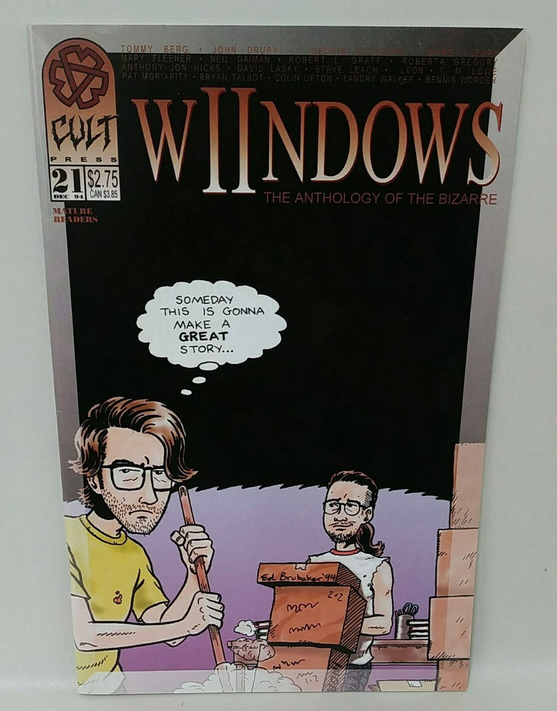 Wiindows (1994) #21 Cult Press Comic Ed Bubaker Low Life Neil Gaiman Autobiograh