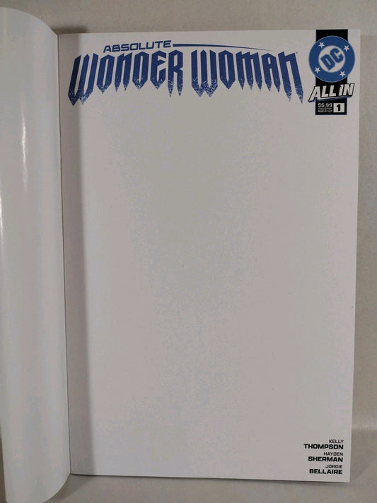 Absolute Wonder Woman #1 (2024) DC Comic Blank Sketch Variant Cover