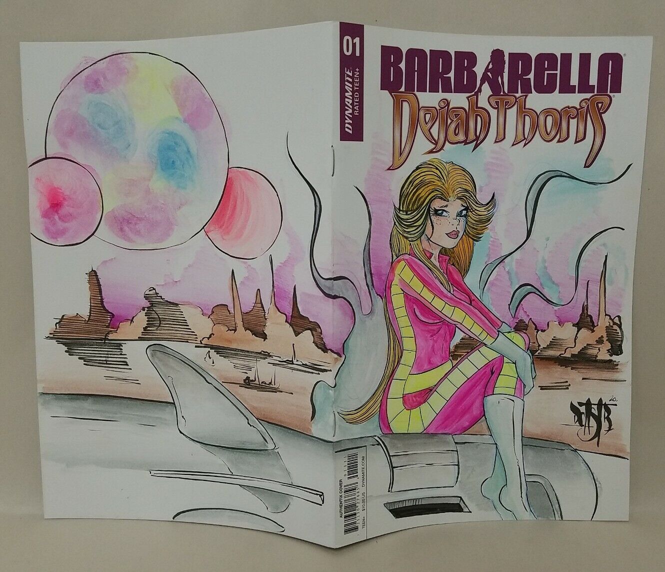 Barbarella Dejah Thoris #1 Blank Cover Variant W Original DCastr Art ARG COA 198